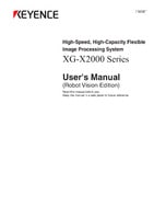 XG-X Series User's Manual Robot Vision (English)