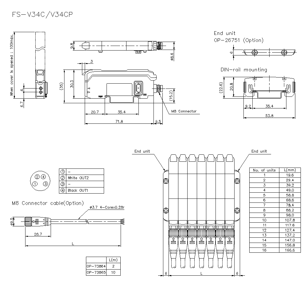 FS-V34C/V34CP Dimension