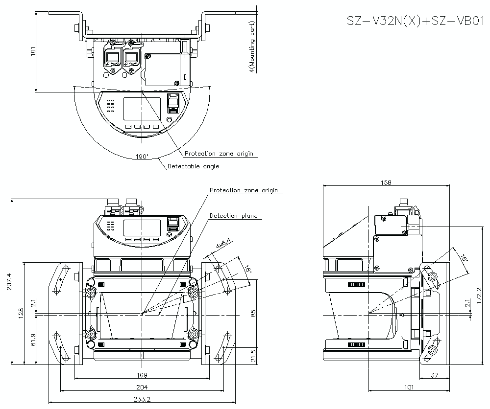 SZ-V32N/X/VB01 Dimension