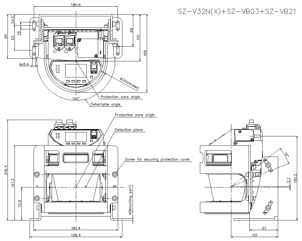 SZV32N-VB03/B21 Dimension