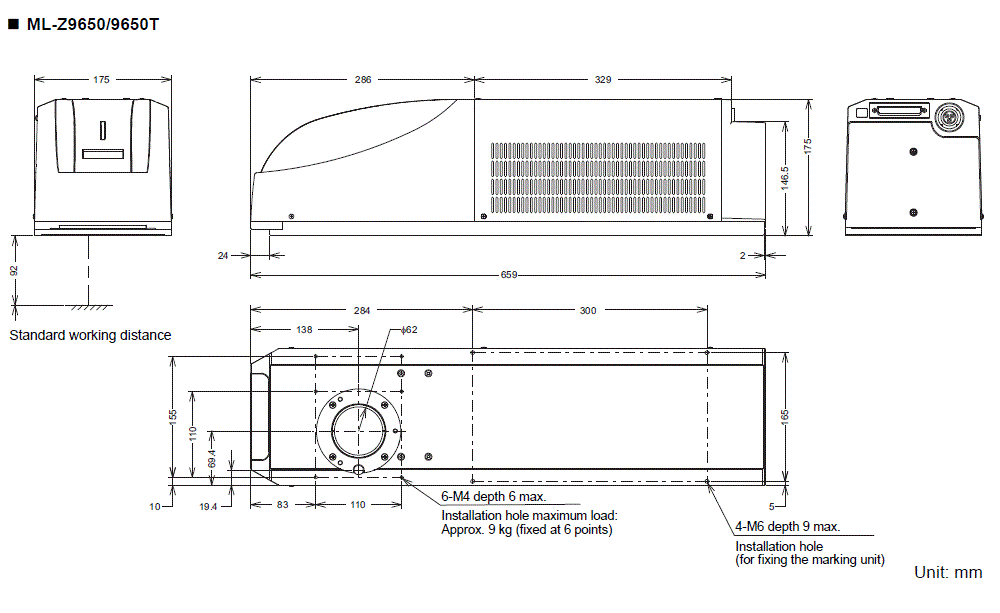 ML-Z9650(T) Dimension